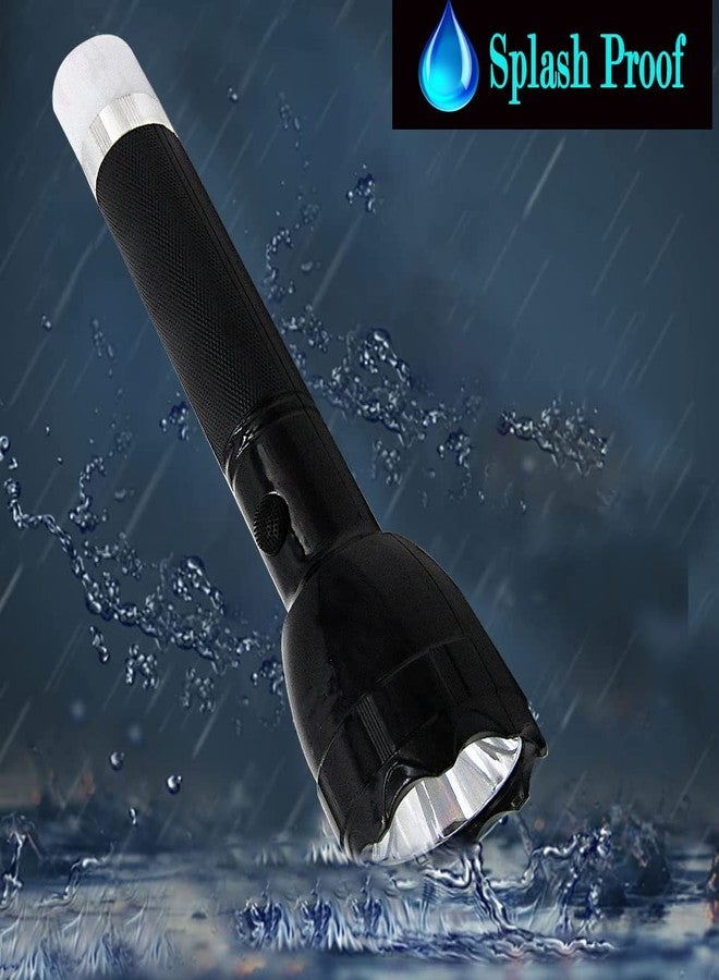 RENMAX Plastic LED Torch Flashlight & Tail Light Rechargeable Water Resistant Tracking Black -1Pc (Tripple Mode Pocket Friendly) 300 Lumens - Image 5